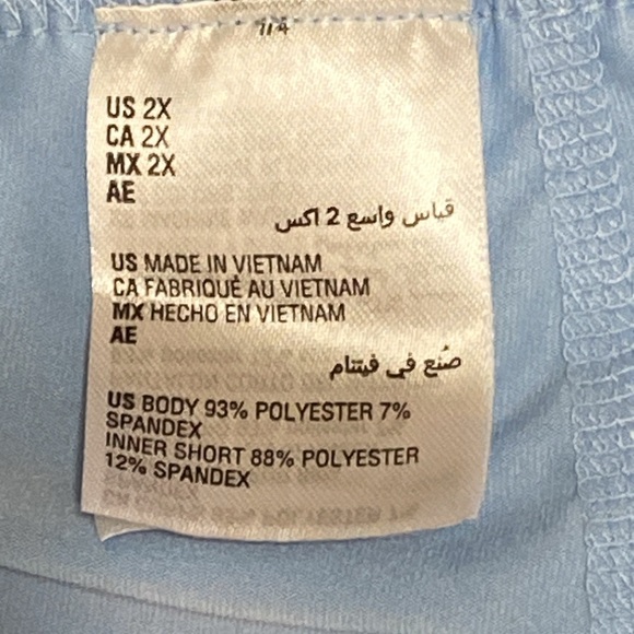 NWT Ideology Plus Size 2X Blue BlueBell Pleated Skort 
Style 100141849WN - Picture 7 of 7